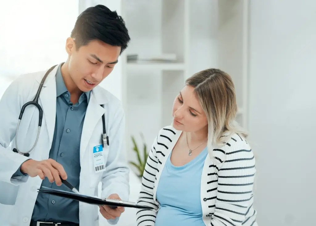 Woman consulting with a doctor